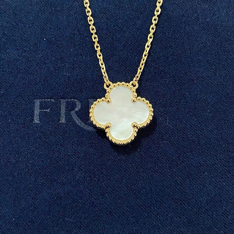 Van Cleef & Arpels Vintage Alhambra Four-Leaf Clover Gold Necklace view