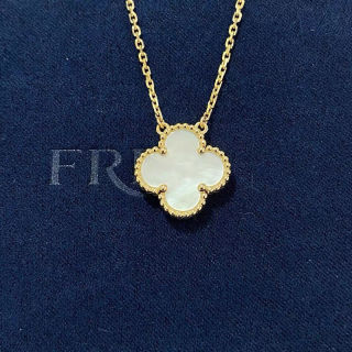 Van Cleef & Arpels Vintage Alhambra Four-Leaf Clover Gold Necklace view 7