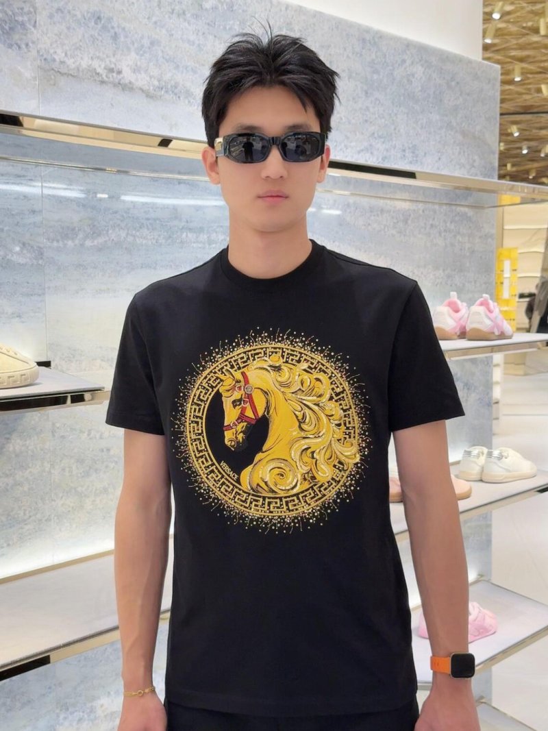 Versace Gold Horse Medusa Black T-Shirt view