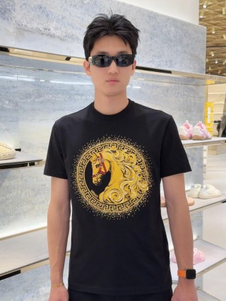 Versace Gold Horse Medusa Black T-Shirt view 2