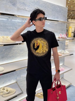 Versace Gold Horse Medusa Black T-Shirt view 4