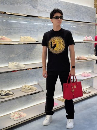 Versace Gold Horse Medusa Black T-Shirt view 5