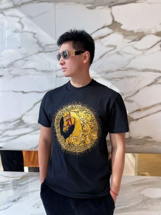 Versace Gold Horse Medusa Black T-Shirt view 6
