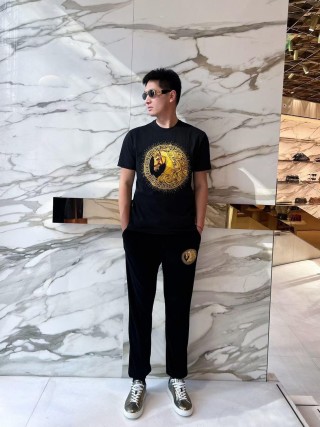 Versace Gold Horse Medusa Black T-Shirt view 7