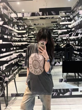 Acne Studios Oversized Black Graphic T-Shirt view 7