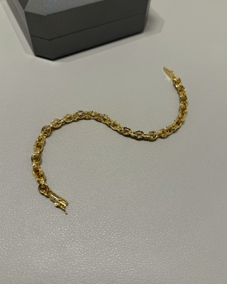 Chrome Hearts 22K Gold Paper Chain Letter Bracelet view 2