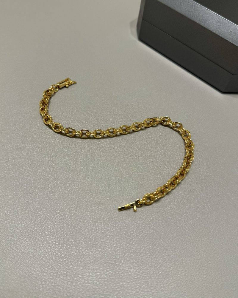 Chrome Hearts 22K Gold Paper Chain Letter Bracelet view