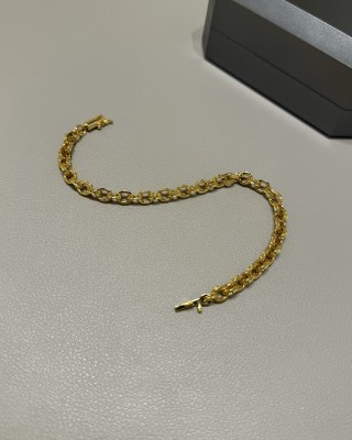 Chrome Hearts 22K Gold Paper Chain Letter Bracelet view 3