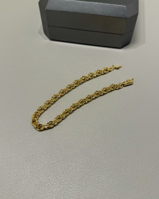 Chrome Hearts 22K Gold Paper Chain Letter Bracelet view 4