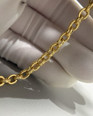 Chrome Hearts 22K Gold Paper Chain Letter Bracelet view 6