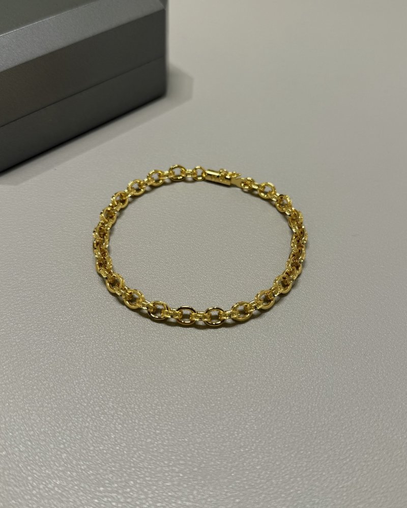 Chrome Hearts 22K Gold Paper Chain Letter Bracelet view