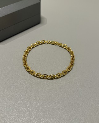 Chrome Hearts 22K Gold Paper Chain Letter Bracelet view 9