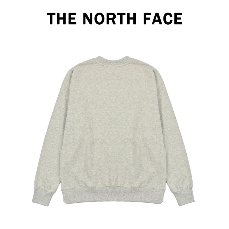 Designer-Inspired Grey Sweatshirt with Iconic Mountain Logo Print view