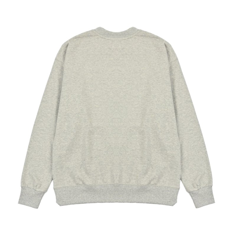 Designer-Inspired Grey Sweatshirt with Iconic Mountain Logo Print view