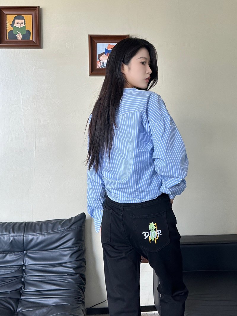 Black High-Waist Straight Leg Denim Jeans view