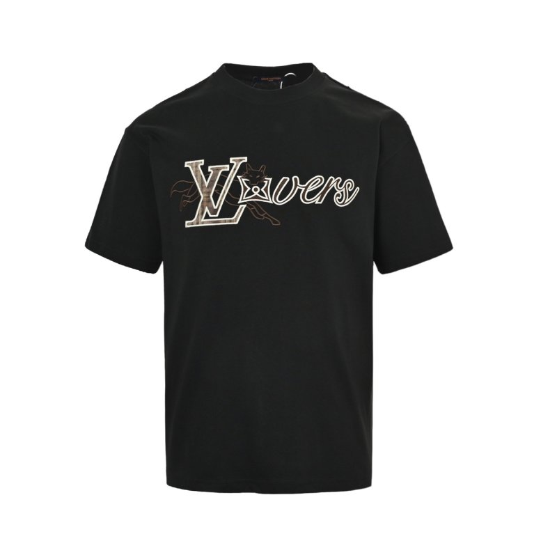 Louis Vuitton Layered Logo Black T-Shirt view