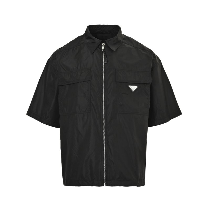 Prada Black Nylon Zip Shirt Jacket view