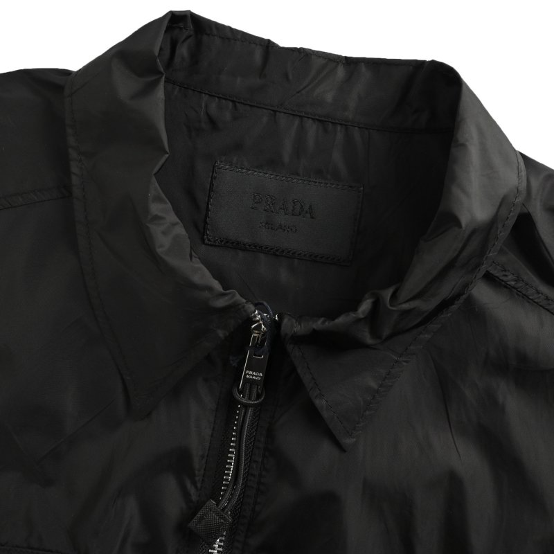 Prada Black Nylon Zip Shirt Jacket view