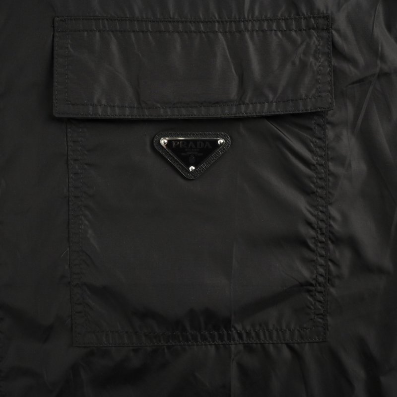 Prada Black Nylon Zip Shirt Jacket view