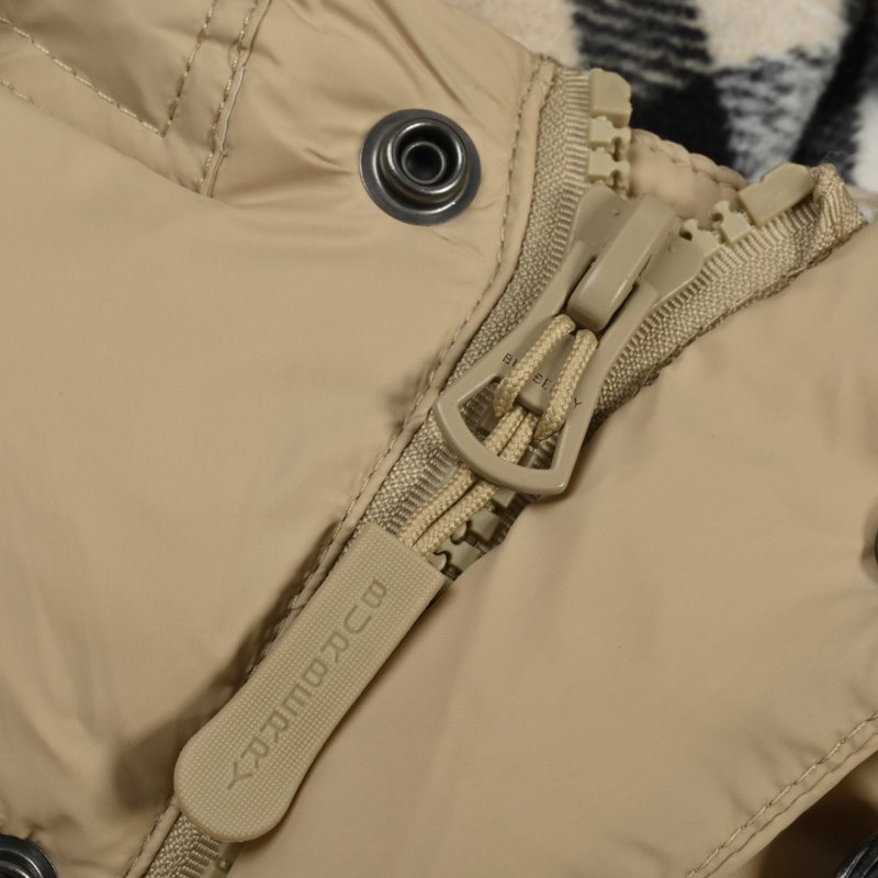 Burberry Detachable Hood Down Puffer Jacket Beige view