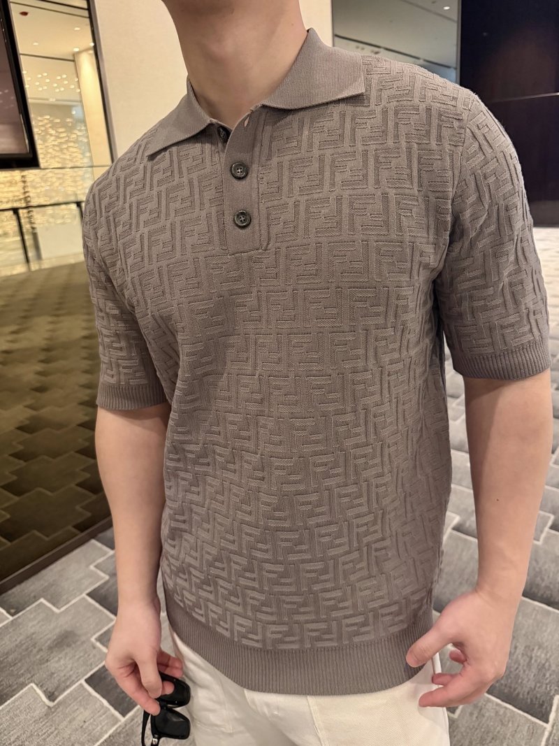 Fendi Monogram Polo Shirt Beige