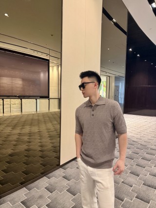 Fendi Monogram Polo Shirt Beige view 4