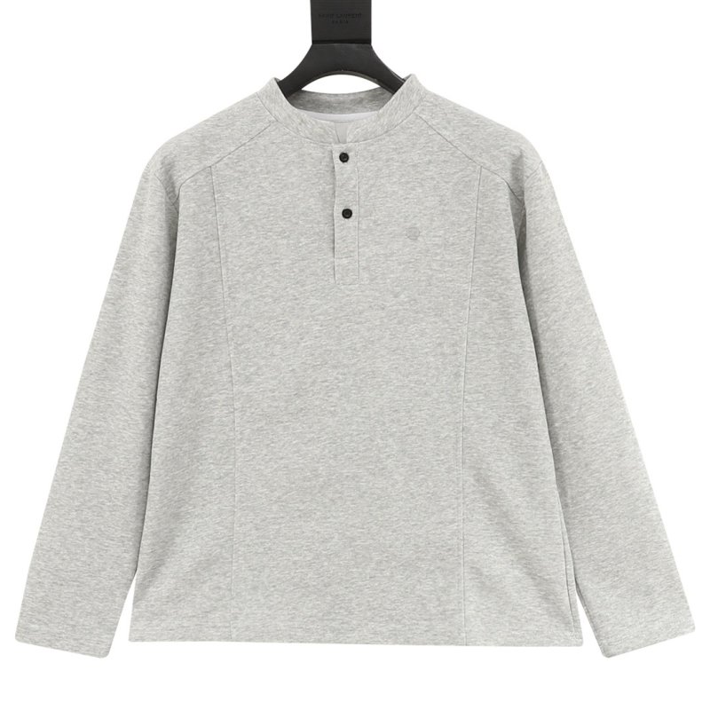 Lululemon Deconstructed Button Long Sleeve T-Shirt Grey view