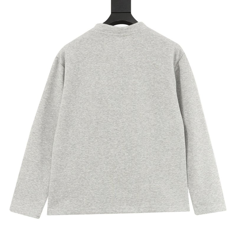 Lululemon Deconstructed Button Long Sleeve T-Shirt Grey view