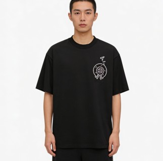 Essentials Black Oversized Graphic T-Shirt view 2