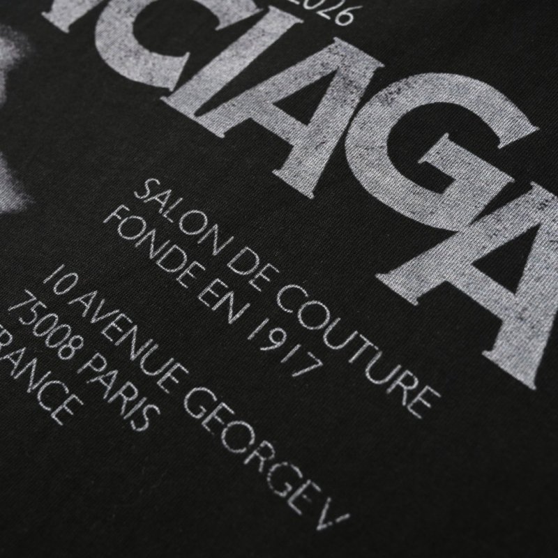 Balenciaga Black Graphic Short Sleeve T-Shirt view