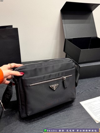 Prada Black Nylon Camera Crossbody Messenger Bag view 2