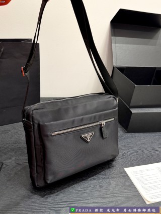 Prada Black Nylon Camera Crossbody Messenger Bag view 5