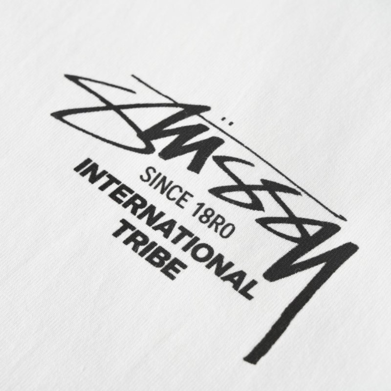 Stüssy International Tribes White T-Shirt view
