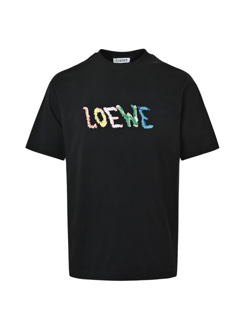 Black Colorful Gradient Logo Short Sleeve T-Shirt view