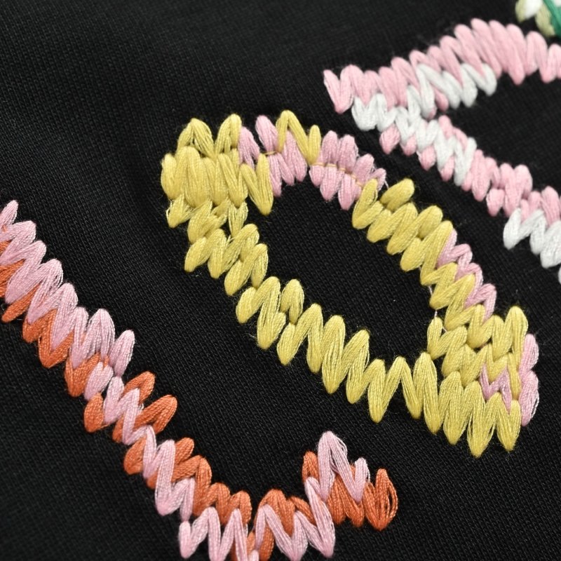 Black Colorful Gradient Logo Short Sleeve T-Shirt view