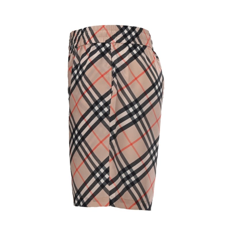 Burberry Check Stripe Elasticated Waist Shorts Beige view