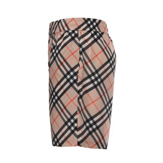 Burberry Check Stripe Elasticated Waist Shorts Beige view 2