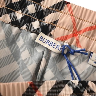 Burberry Check Stripe Elasticated Waist Shorts Beige view 5