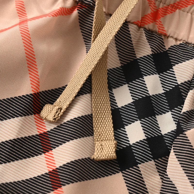 Burberry Check Stripe Elasticated Waist Shorts Beige view
