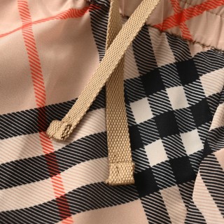 Burberry Check Stripe Elasticated Waist Shorts Beige view 6