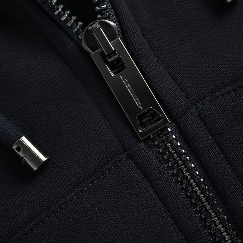 Burberry Black Zip Jacket with Check Sleeves view