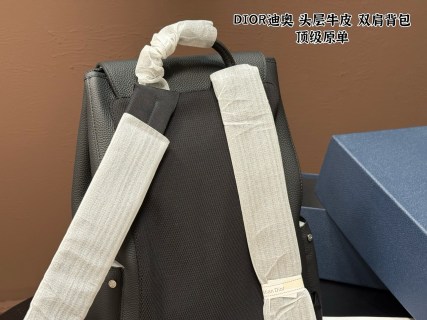 Dior Saddle Oblique Grey Leather Backpack 32x45cm view 8