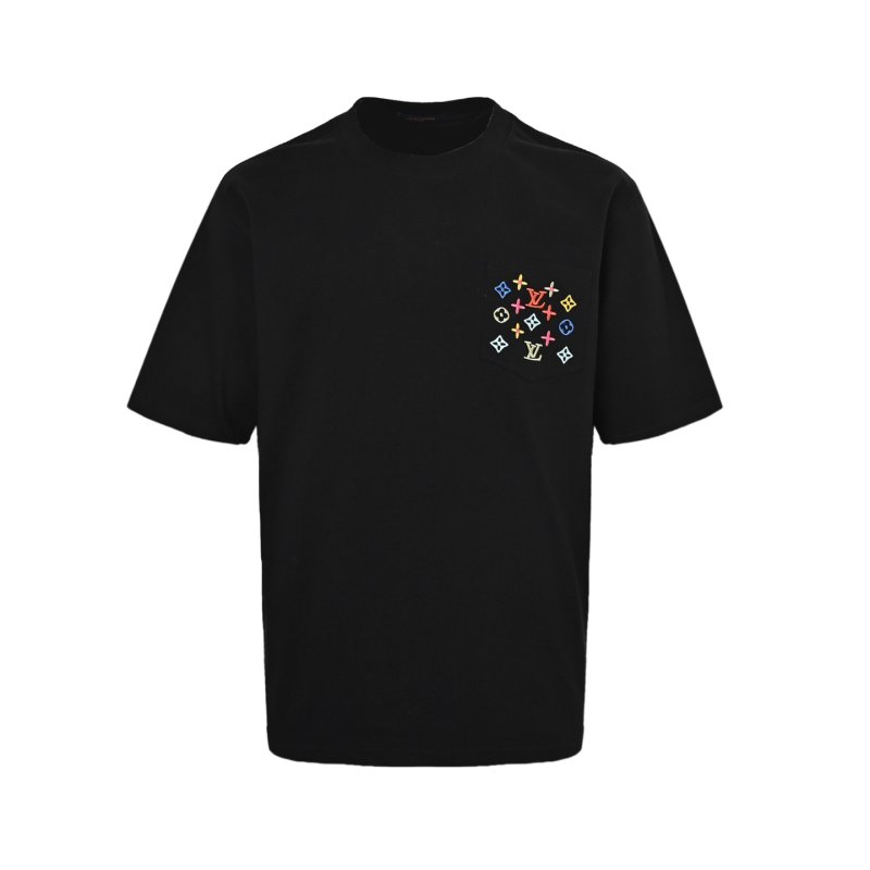 Louis Vuitton Monogram Embroidered Black T-Shirt view