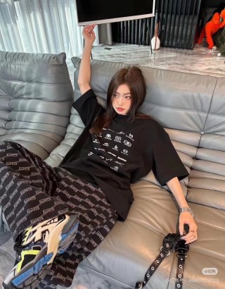 Balenciaga Multi-Logo Black T-Shirt view 3