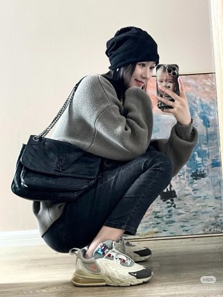 YSL Black Quilted Chain Shoulder Bag