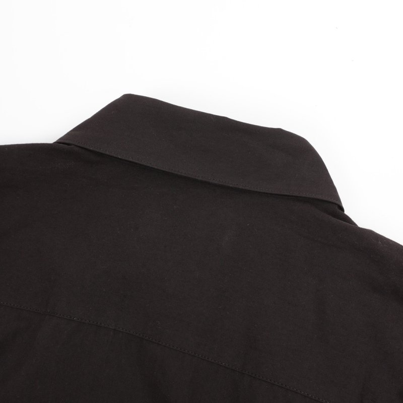 Black Long-Sleeve Button-Up Shirt view