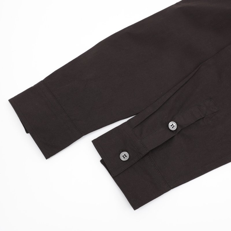 Black Long-Sleeve Button-Up Shirt view