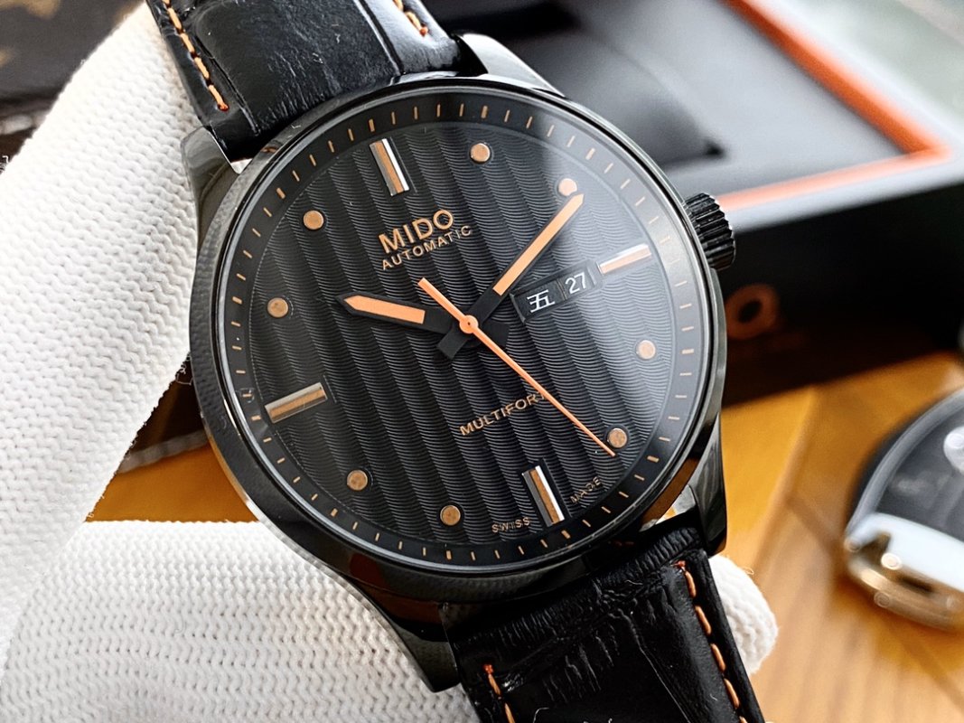 Mido Multifort Helmsman Black Orange Automatic Watch view