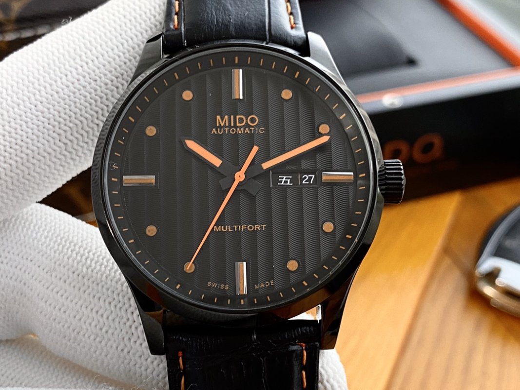Mido Multifort Helmsman Black Orange Automatic Watch view