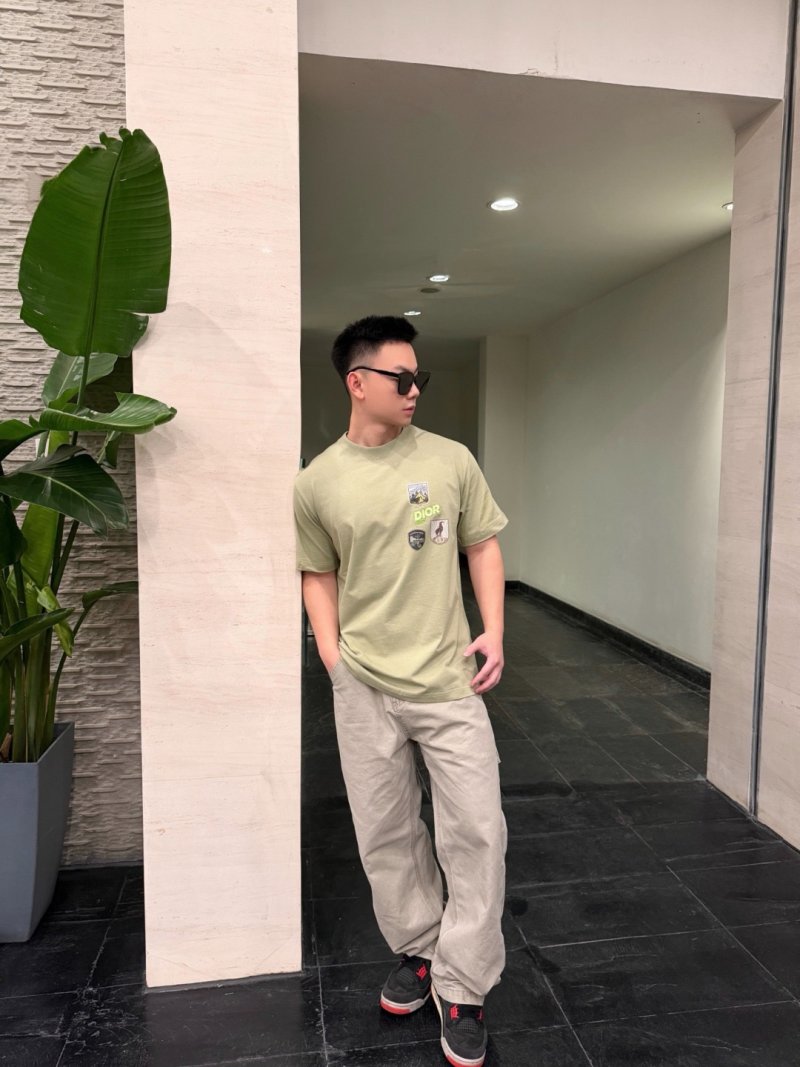 Dior Beige Multi-Patch Short Sleeve T-Shirt view